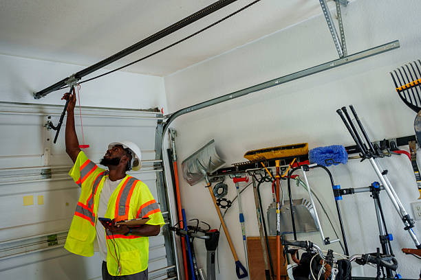 Professional Garage Door Panel Replacement technician working in Hudson, PA